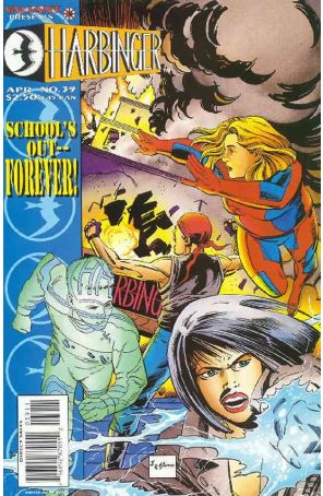 Harbinger 39 published by Valiant with cover art by John Ross