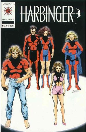Harbinger 6 published by Valiant with cover art by David Lapham