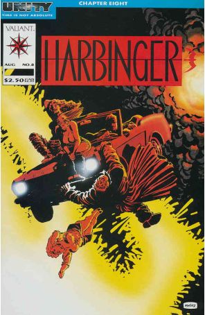 Harbinger 8 published by Valiant with cover art by Frank Miller