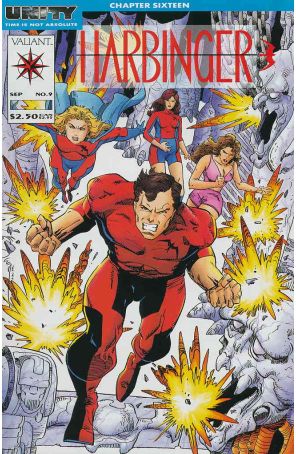 Harbinger 9 published by Valiant with cover art by Walt Simonson