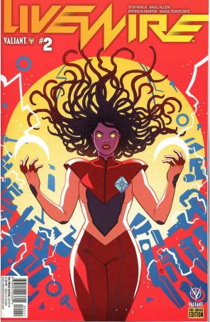 Livewire 2D published by Valiant with cover art by Paulna Ganucheau