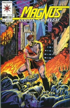 Magnus Robot Fighter (Valiant) 21 published by Valiant with cover art by James Brock