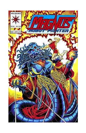 Magnus Robot Fighter (Valiant) 22 published by Valiant with cover art by James Brock