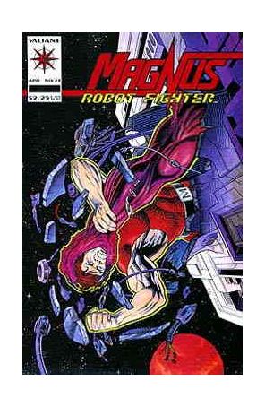 Magnus Robot Fighter (Valiant) 23 published by Valiant with cover art by James Brock