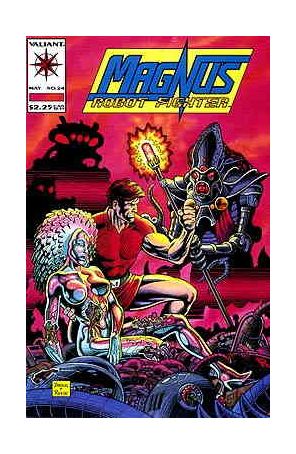 Magnus Robot Fighter (Valiant) 24 published by Valiant with cover art by James Brock