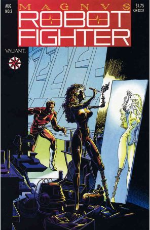 Magnus Robot Fighter (Valiant) 3 (with card) published by Valiant with cover art by Art Nichols