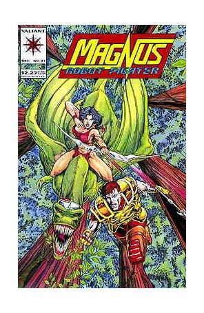 Magnus Robot Fighter (Valiant) 31 published by Valiant with cover art by Jim Calafiore