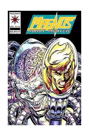 Magnus Robot Fighter (Valiant) 35 published by Valiant with cover art by Jim Calafiore
