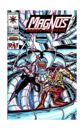 Magnus Robot Fighter (Valiant) 37 published by Valiant with cover art by Jim Calafiore