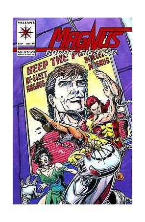 Magnus Robot Fighter (Valiant) 39 published by Valiant with cover art by Jim Calafiore