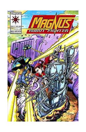 Magnus Robot Fighter (Valiant) 40 published by Valiant with cover art by Jim Calafiore