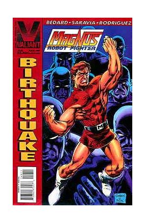 Magnus Robot Fighter (Valiant) 49 published by Valiant with cover art by Rick Leonardi