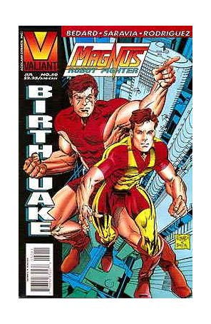 Magnus Robot Fighter (Valiant) 50 published by Valiant with cover art by Rick Leonardi