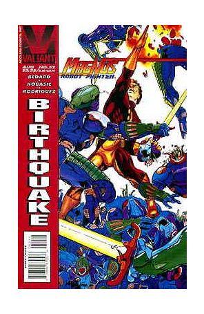Magnus Robot Fighter (Valiant) 52 published by Valiant with cover art by Dave Ross