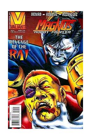 Magnus Robot Fighter (Valiant) 54 published by Valiant with cover art by Dave Ross