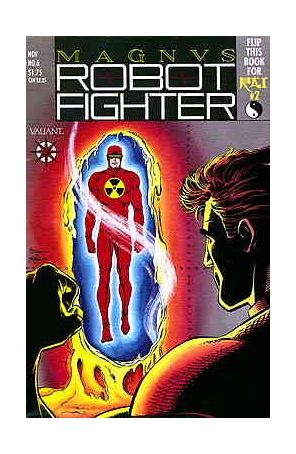 Magnus Robot Fighter (Valiant) 6 (with card) published by Valiant with cover art by Jim Shooter