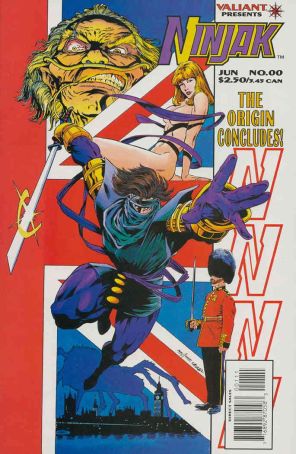 Ninjak 0A published by Valiant with cover art by Mark Moretti