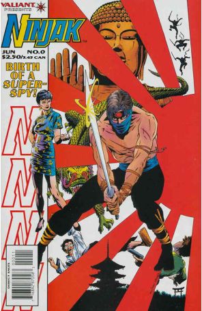 Ninjak 0 published by Valiant with cover art by Mark Moretti