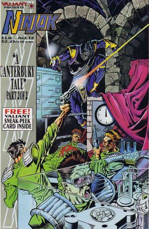 Ninjak 12 published by Valiant with cover art by Yvel Guichet