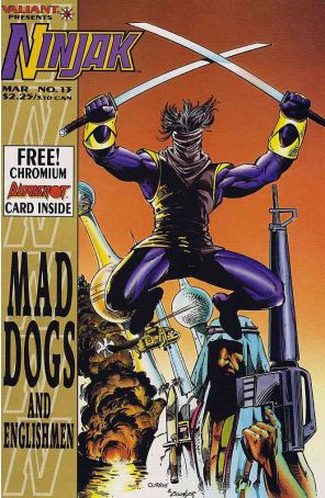 Ninjak 13 published by Valiant with cover art by Andrew Currie