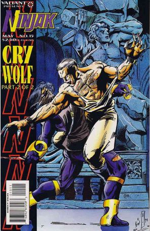 Ninjak 15 published by Valiant with cover art by Andrew Currie