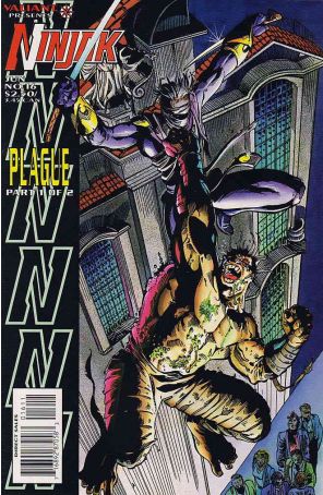 Ninjak 16 published by Valiant with cover art by Andrew Currie