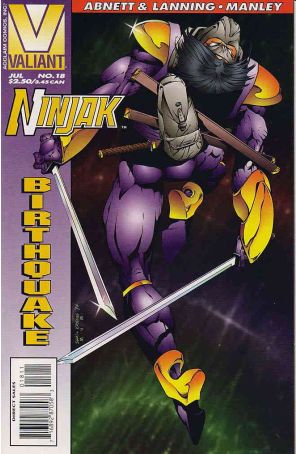 Ninjak 18 published by Valiant with cover art by Bart Sears