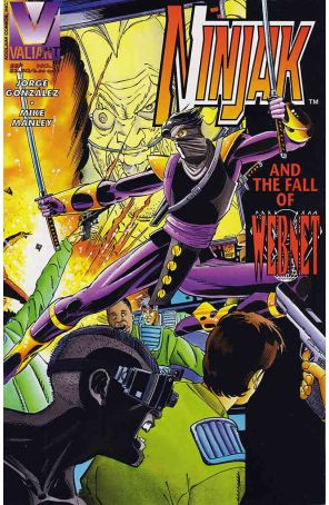 Ninjak 21 published by Valiant with cover art by Chris Sprouse