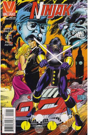 Ninjak 22 published by Valiant with cover art by Mike Manley