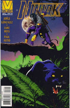Ninjak 23 published by Valiant with cover art by Gary Frank