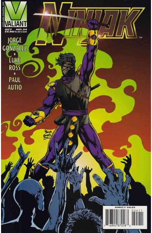 Ninjak 24 published by Valiant with cover art by Gary Frank