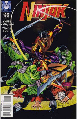 Ninjak 25 published by Valiant with cover art by Mike Manley