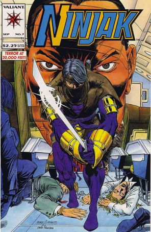 Ninjak 7 published by Valiant with cover art by Mark Moretti