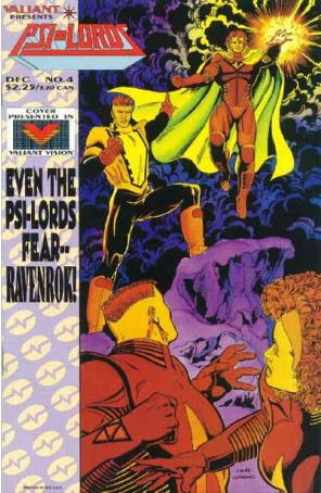 Psi-Lords 4 published by Valiant with cover art by Mike Leeke