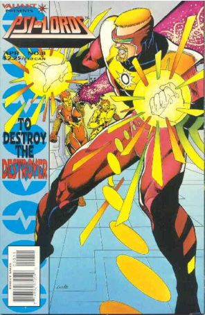 Psi-Lords 8 published by Valiant with cover art by Mike Leeke