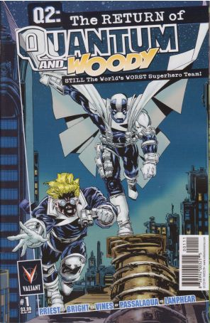 Q2: The Return of Quantum and Woody 1 published by Valiant with cover art by Mark D. Bright