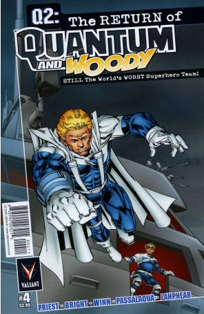 Q2: The Return of Quantum and Woody 4 published by Valiant with cover art by Mark D. Bright