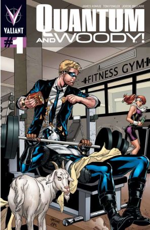 Quantum And Woody (2nd Series) 1 (2nd) published by Valiant with cover art by Emanuela Lupacchino