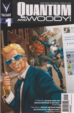 Quantum And Woody (2nd Series) 1 (3rd) published by Valiant with cover art by Ryan Sook
