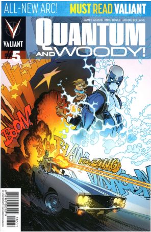 Quantum And Woody (2nd Series) 5 published by Valiant with cover art by Andrew Robinson