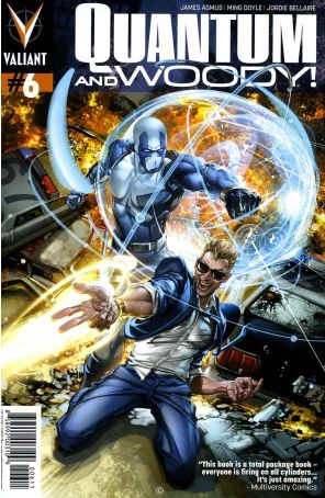 Quantum And Woody (2nd Series) 6 published by Valiant with cover art by Clayton Crain