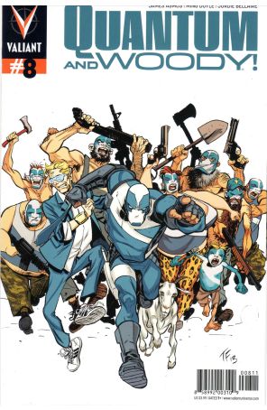 Quantum And Woody (2nd Series) 8 published by Valiant with cover art by Tom Fowler