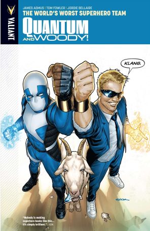 Quantum And Woody (2nd Series) TPB 1 published by Valiant with cover art by Ryan Sook