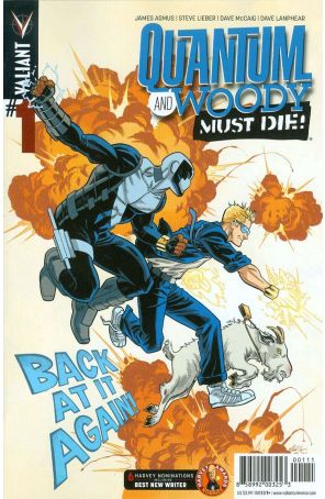 Quantum And Woody Must Die 1A published by Valiant with cover art by Mike Hawthorne