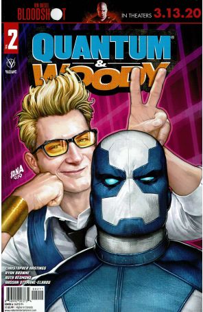 Quantum and Woody (4th Series) 2A published by Valiant with cover art by David Nakayama