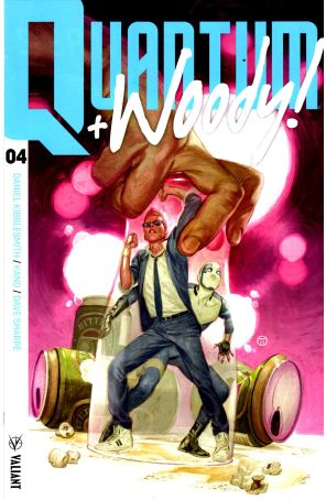 Quantum and Woody! (3rd Series) 4A published by Valiant with cover art by Julian Totino Tedesco