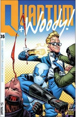 Quantum and Woody! (3rd Series) 5E published by Valiant with cover art by Adam Gorham