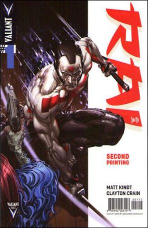 Rai (2nd Series) 1 (2nd) published by Valiant with cover art by Clayton Crain