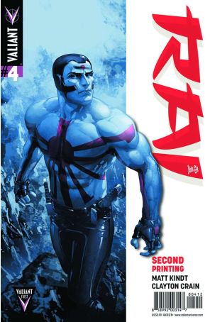 Rai (2nd Series) 4 (2nd) published by Valiant with cover art by Clayton Crain