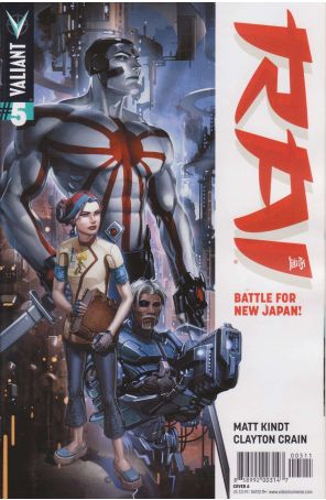 Rai (2nd Series) 5A published by Valiant with cover art by Clayton Crain